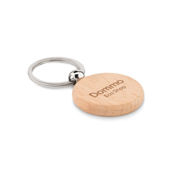 TOTY WOOD - Houten sleutelhanger rond