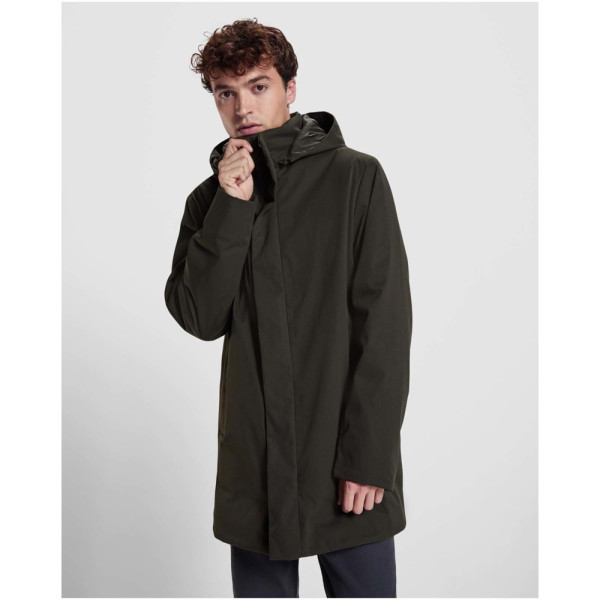 Unisex parka met gewatteerde kraag
