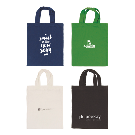 Katoenen draagtas klein gekleurd 135 gr/m2