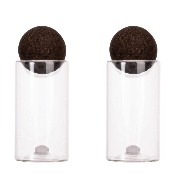Sagaform Nature zout/peper potjes met kurkstoppers 2 st.