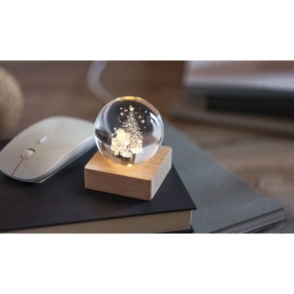 SANTA LIGHT - Kerst LED glas bol